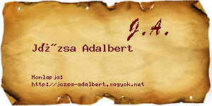 Józsa Adalbert névjegykártya
